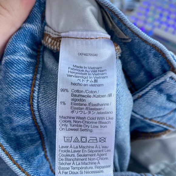 MADEWELL Perfect Vintage Jeans High-Rise Jeans Ainsdale Wash Size 28 Distressed - Picture 9 of 10